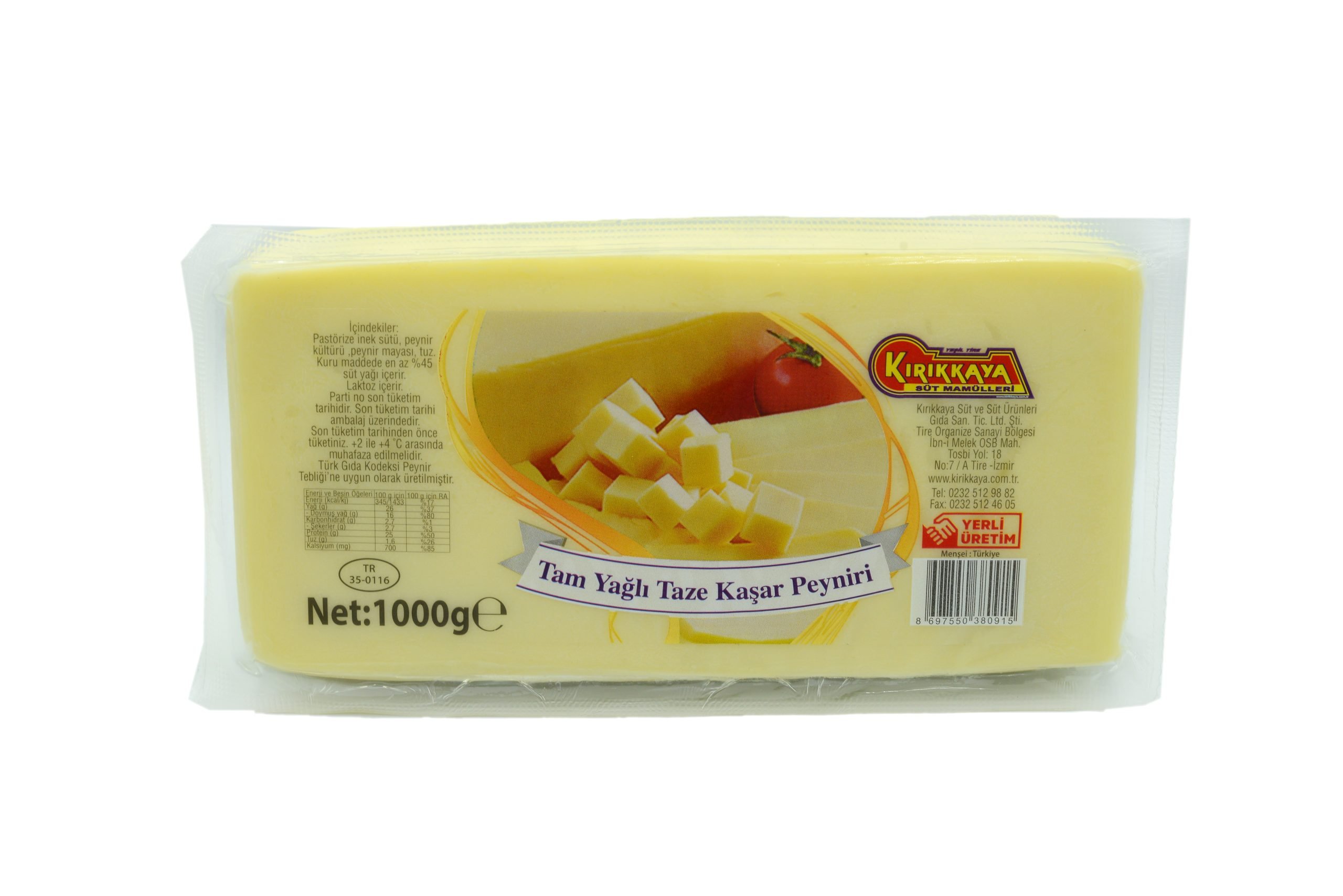 Tam Yağlı Taze Kaşar Peyniri (1000 g)